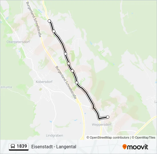 1839 Bus Line Map