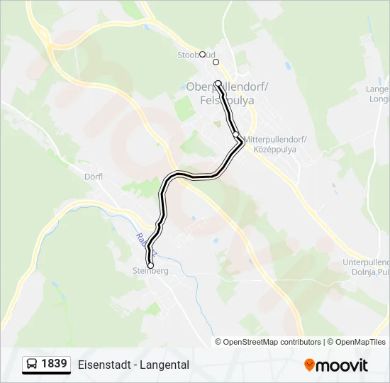 1839 Bus Line Map