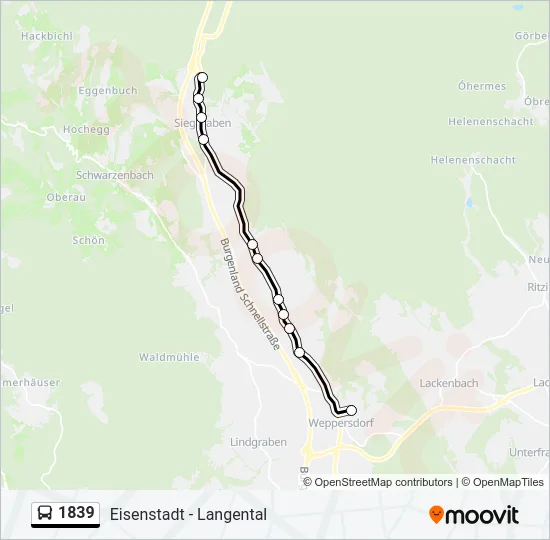 1839 Bus Line Map