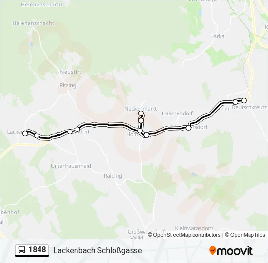 1848 Bus Line Map