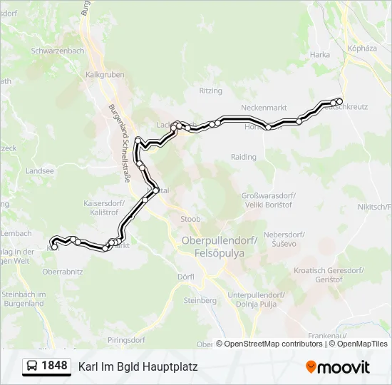 1848 Bus Line Map