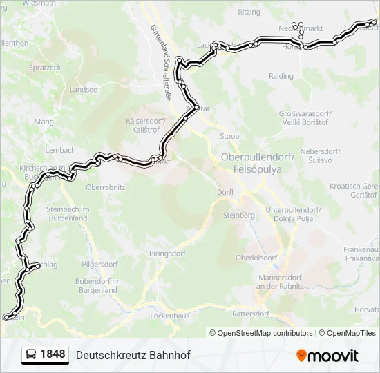 1848 Bus Line Map