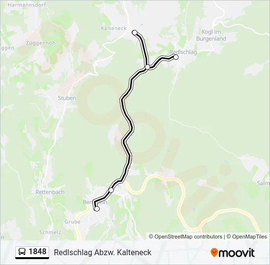 1848 Bus Line Map