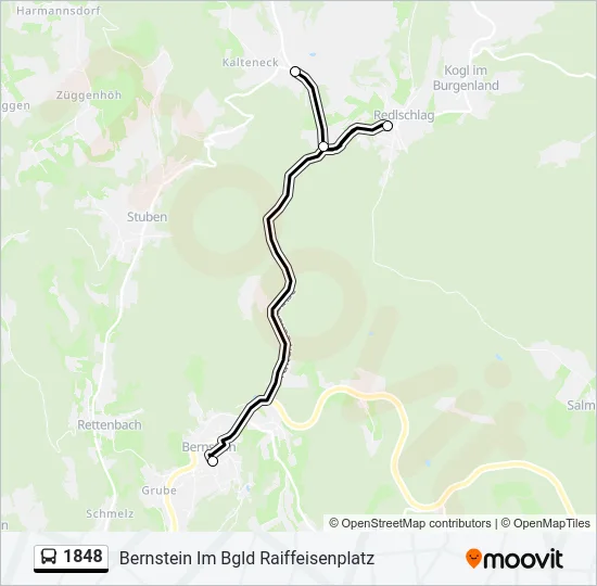 1848 Bus Line Map