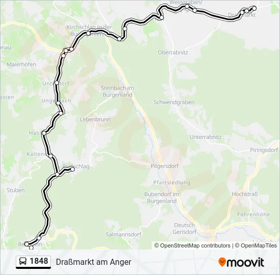 1848 Bus Line Map