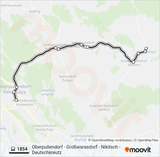 1854 Bus Line Map