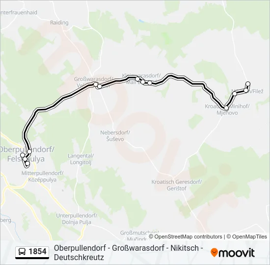 1854 Bus Line Map