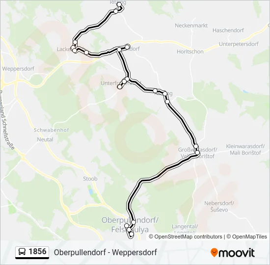 1856 Bus Line Map