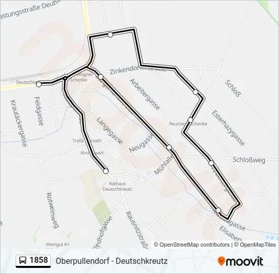 1858 Bus Line Map