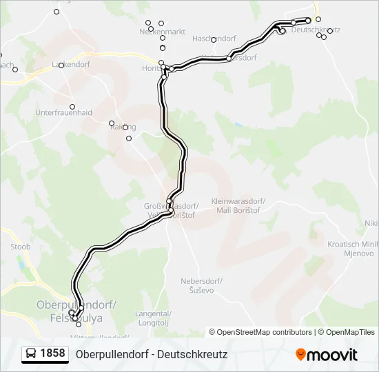 1858 Bus Line Map