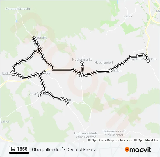 1858 Bus Line Map