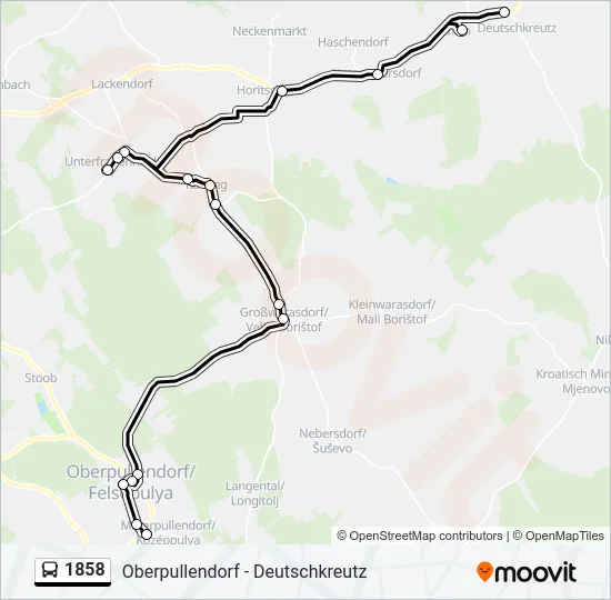 1858 Bus Line Map