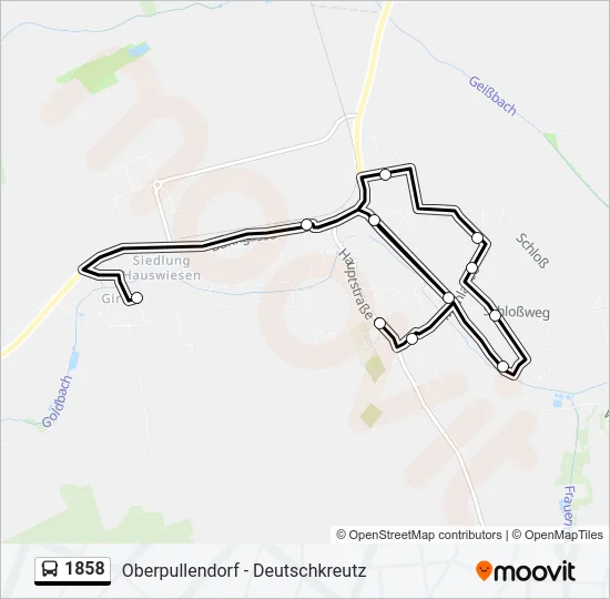 1858 Bus Line Map