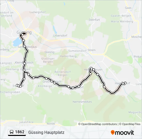 1862 Bus Line Map
