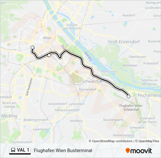 VAL 1 Bus Line Map