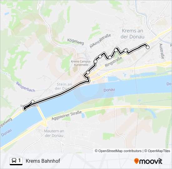 1 Bus Line Map