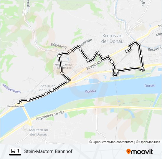1 Bus Line Map
