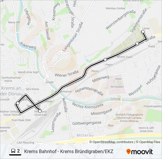 2 Bus Line Map
