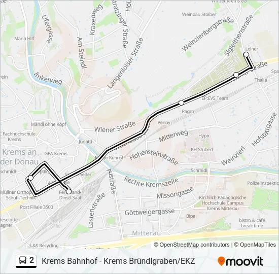 2 Bus Line Map