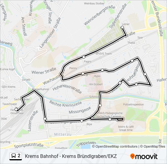 2 Bus Line Map