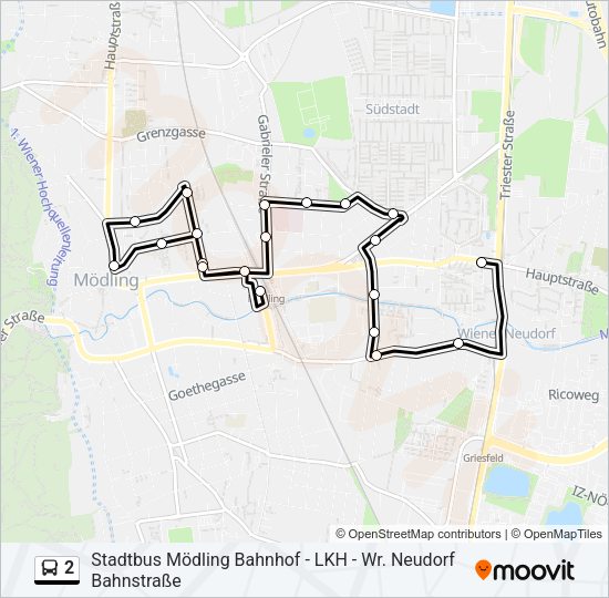 2 Bus Line Map