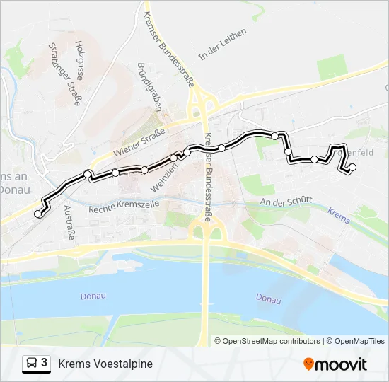 3 Bus Line Map