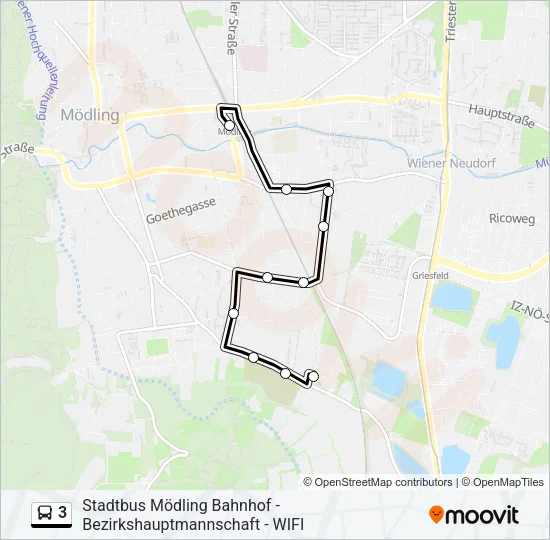 3 Bus Line Map