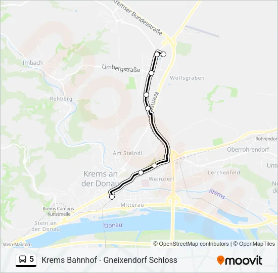 5 Bus Line Map