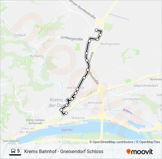 5 Bus Line Map