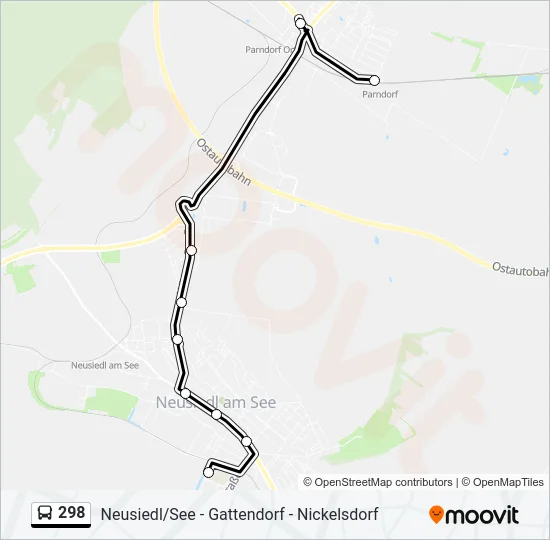 298 Bus Line Map