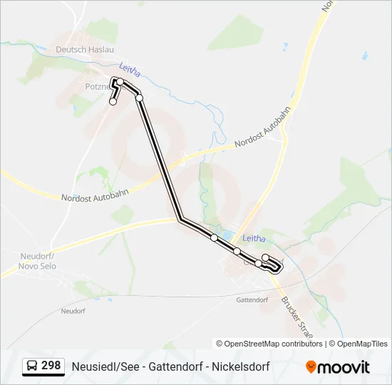 298 Bus Line Map