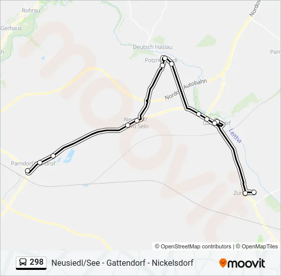298 Bus Line Map