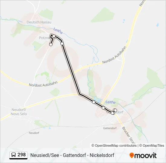 298 Bus Line Map
