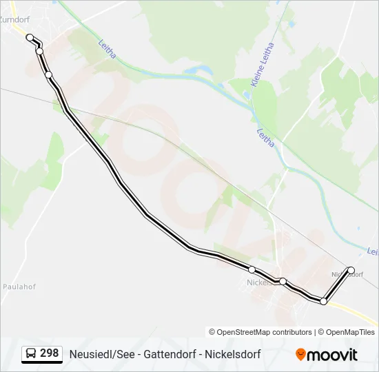 298 Bus Line Map