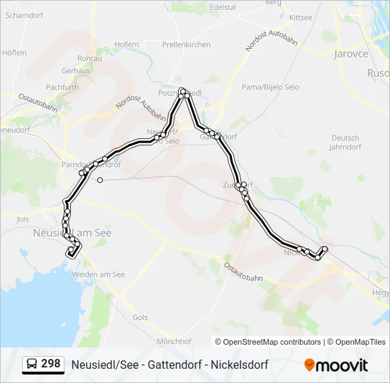 298 Bus Line Map