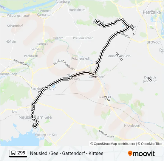 299 Bus Line Map