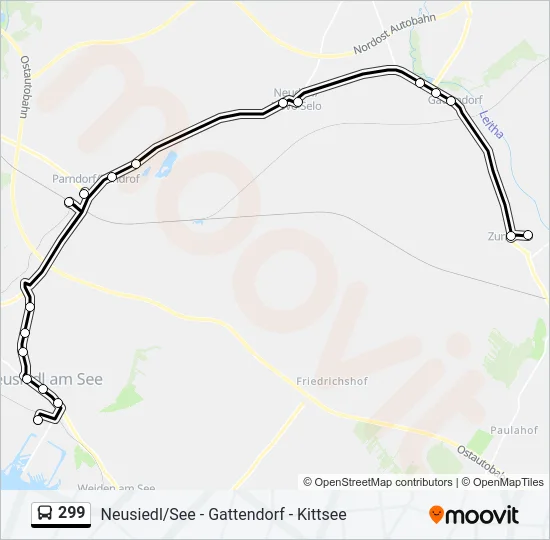 299 Bus Line Map