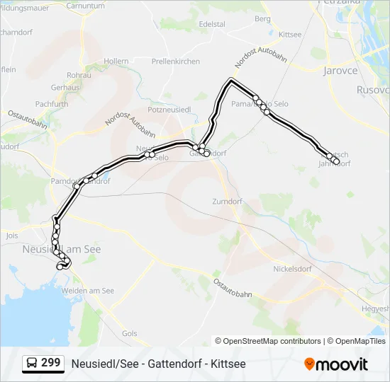 299 Bus Line Map