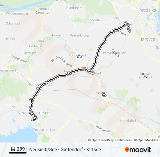 299 Bus Line Map