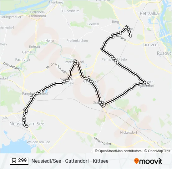 299 Bus Line Map