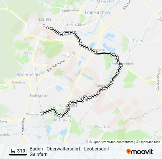 310 Bus Line Map