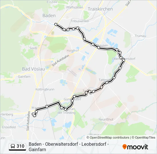 310 Bus Line Map