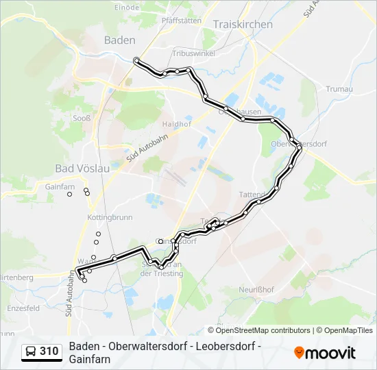310 Bus Line Map