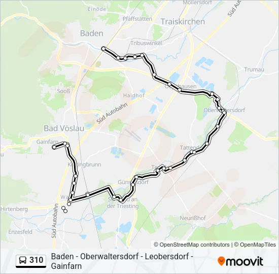 310 Bus Line Map