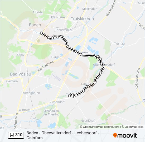 310 Route Schedules Stops Maps Teesdorf Volksschule Updated 
