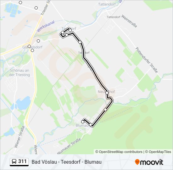 311 Bus Line Map