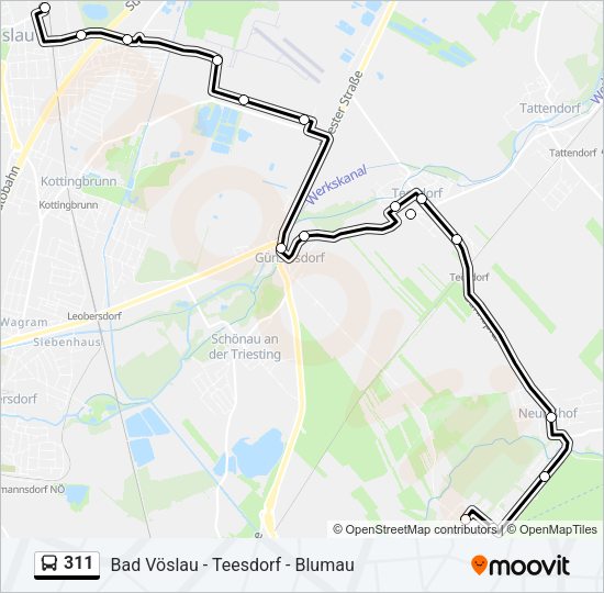 311 Bus Line Map