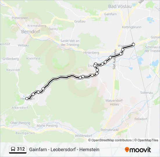 312 Bus Line Map