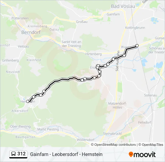 312 Bus Line Map