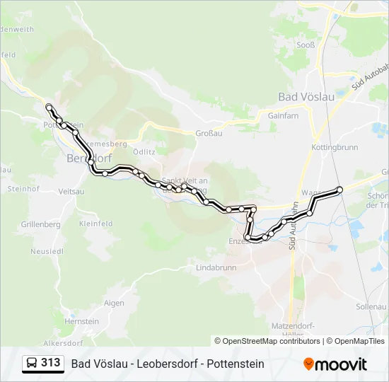 313 Bus Line Map